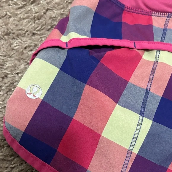 Lululemon Athletica Multicolor Plaid Athletic Shorts - Picture 3 of 6